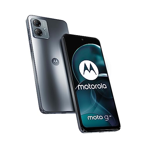 Motorola moto g14 (4/128 GB espandibile, Doppia fotocamera 50MP, Display 6.5' FHD+, Unisoc T616, batteria 5000 mAh, Dual SIM, Android 13, Cover Inclusa), Grigio (Grey)