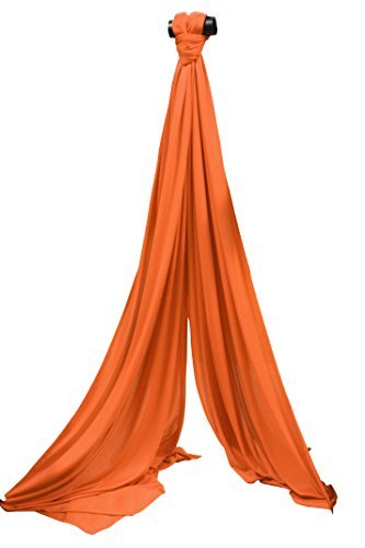 Tessuto aereo SchenkSpass per acrobatica, danza aerea e circo 8 m ( Metri ) per un soffitto di 4 m altezza, Arancione