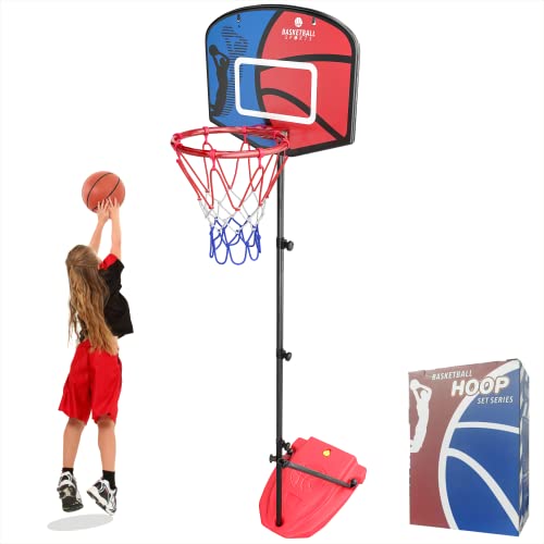 ODISYOLY Canestro da Basket per Bambini, Supporto da Basket per Bambini per età 3-8, Set da Basket Portatile Regolabile da 110-183 CM