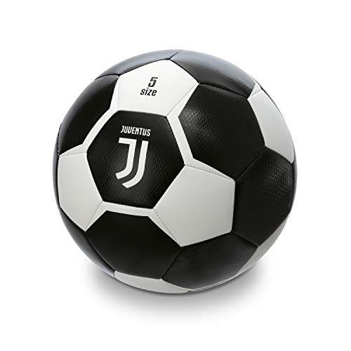 Mondo Sport Pallone da Calcio Cucito F.C. Juventus, Size 5, 410 g, Prodotto Ufficiale, Colore Bianco/Nero, 13640