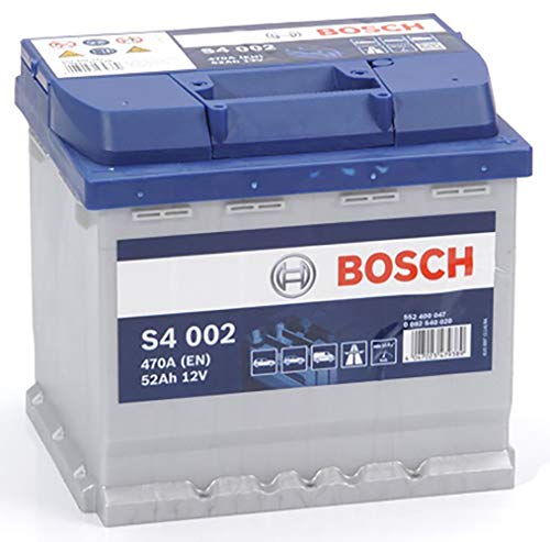Bosch Automotive S4002, Batteria Per Auto, 52A/H, 470A, Tecnologia Al Piombo Acido, Per Veicoli Senza Sistema Start Stop