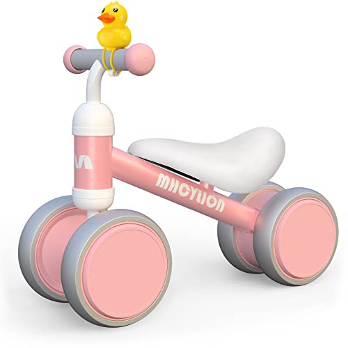 MHCYLION Bicicletta Senza Pedali Bambini per 1-2 Anni Baby Walkers regalo per ragazzi e ragazze Giocattoli Equilibrio rosa