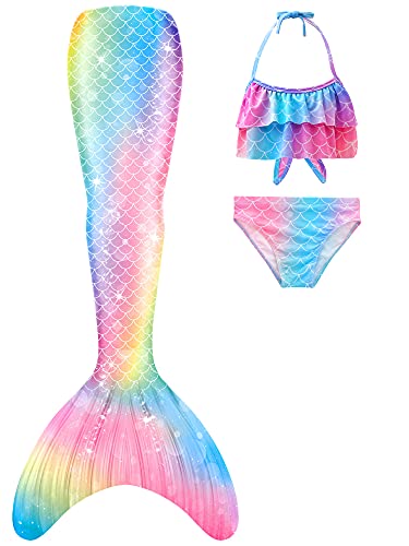 shepretty Coda di Sirena con Bikini per Bambina,wupuM1,130