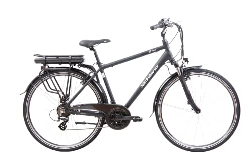 F.lli Schiano E-Ride 28'', Bicicletta Elettrica da Città, Uomo, Nera