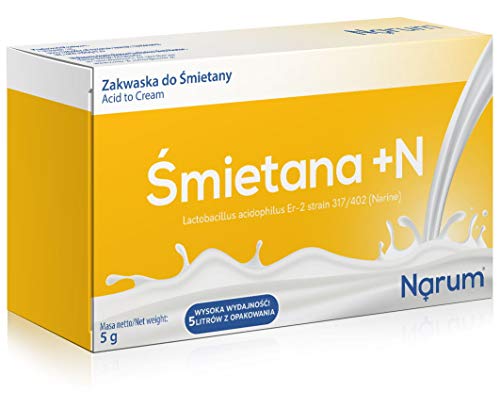Panna acida + N colture di batteri vivi Narina probiotica Panna acida per crema 5 bustine 5 g Narum
