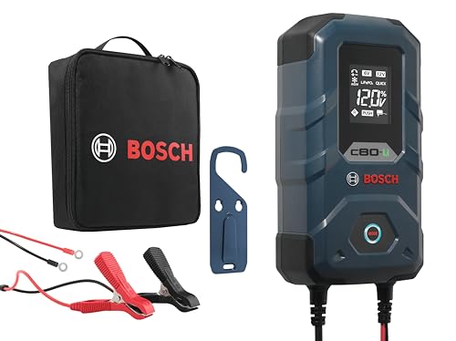Bosch C80-Li Caricabatterie per auto, 12V / 15 A, Carica di mantenimento - Per batterie agli ioni di litio, al piombo, GEL, EFB e VLRA