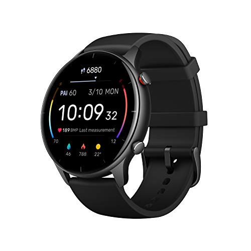 Amazfit GTR 2e Smartwatch Orologio Intelligente, Alexa Integrato, AMOLED da 1,39”, Cardiofrequenzimetro, 5 ATM Impermeabile, 90 Modalità Sportive, GPS, SpO2, Monitor del Sonno, Contapassi, Nero