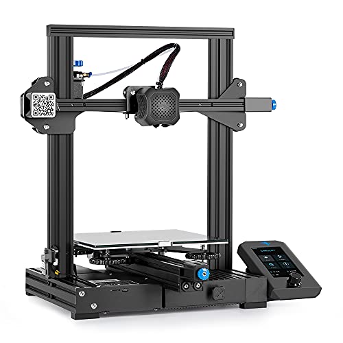 Stampante 3D Creality Ender 3 V2 con 32 bit Silent Board, alimentatore Meanwell, piattaforma in vetro e pressione a vita 220 x 220 x 250 mm
