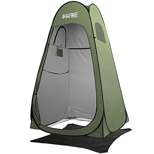 G4Free Tenda da doccia pop-up per esterni, portatile per spogliatoio da campeggio e WC, con borsa per il trasporto (verde)