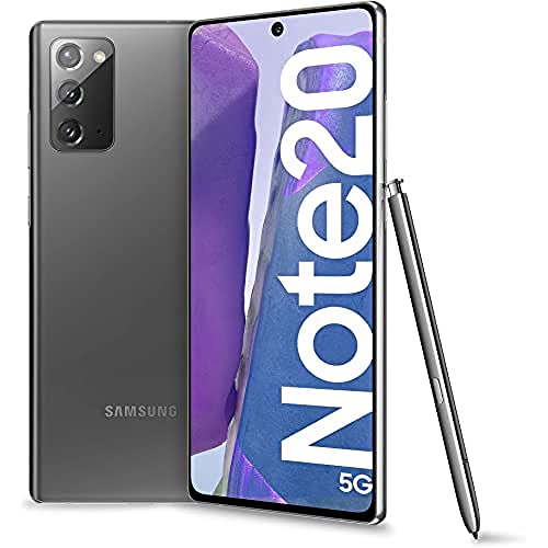 Samsung Galaxy Note20 5G Smartphone, Display 6.7' Super AMOLED Plus FHD+, 3 fotocamere posteriori, 256GB, RAM 8GB, Batteria 4300 mAh, Dual Sim + eSim, Android 10, Mystic Gray [Versione Italiana]