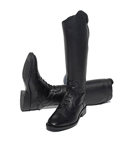 Rhinegold Childs Luxus Long Leather Riding Boot-4-black, Stivali da Equitazione in Pelle Lunga Bambini, Nero, 4 (EU37)