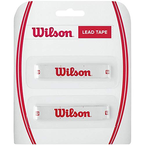 Wilson WRZ540200 Nastro di Piombo Lead Tape, Equilibra il Peso della Testa della Racchetta, Bianco con Logo Wilson