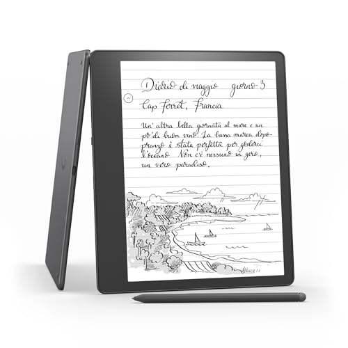 Kindle Scribe (64 GB) | Il primo Kindle e taccuino digitale, tutto in uno, con schermo Paperwhite da 10,2’’ a 300 ppi | Con penna premium