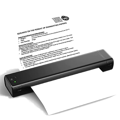 COLORWING Stampante portatile A4 piccola, supporta carta termica, con Bluetooth, per viaggi e tatuaggi, senza fili, per ufficio mobile
