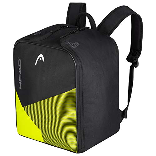 Head Boot Backpack, Borsa Porta Sci Unisex-Adult, Nero/Giallo, Taglia Unica
