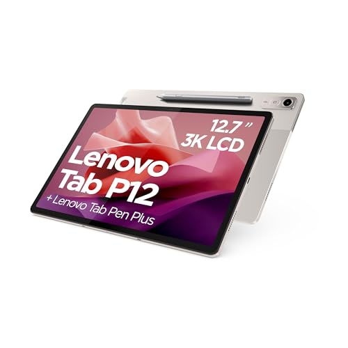 Lenovo Tab P12 Tablet | 12,7' 3K Touch Display | MediaTek Dimensity 7050 | 8 GB RAM | 128 GB SSD | Android 13 | Oat | penna inclusa