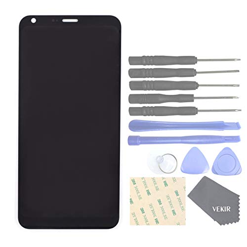 VEKIR LCD Display Touch Digitizer Glass Screen Replacement for LG Q6 M700A M700DSK M700AN Q6+(Black)[No Frame]+ Repair Tool Kit