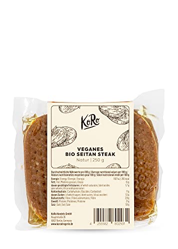 KoRo - Bistecca di seitan vegan al naturale bio | 250 g
