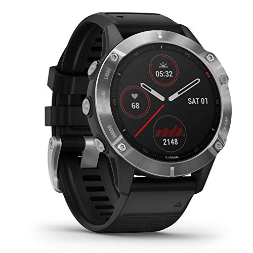 Garmin Fenix 6 - GPS Smartwatch Multisport 47mm, Display 1,3”, HR e saturazione ossigeno al polso, Pagamento contactless Garmin Pay, Colore Nero/Siver
