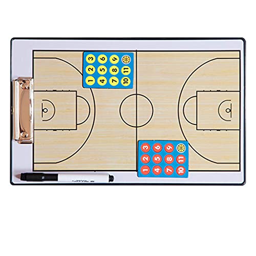QQAA Tattica Board Lavagnetta Magnetica con Pennarello Set e Gomma, per Professionale/da Basket/Coach And School Basketball Coach