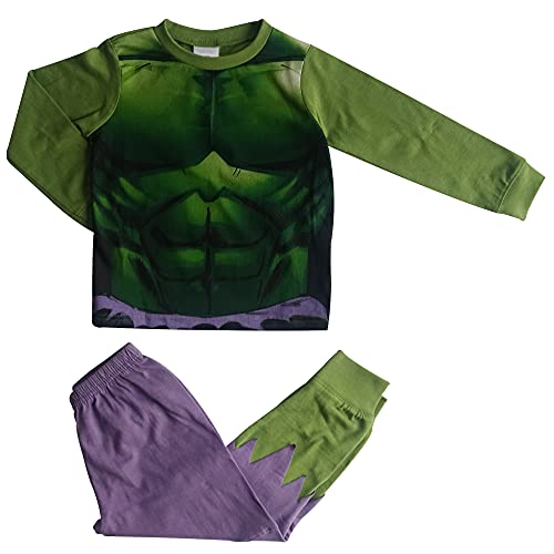 Marvel Pigiama Hulk per bambini, verde, taglia 2-8 anni, Verde, 2-3 Anni