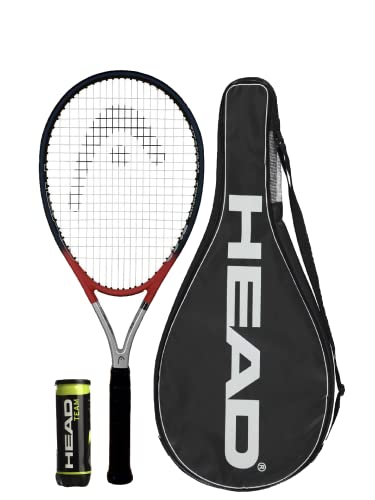 HEAD Ti S2 - Racchetta da tennis in titanio con copertura e 3 palline da tennis (impugnatura da L1 a L5) (L3 (4 3/8')