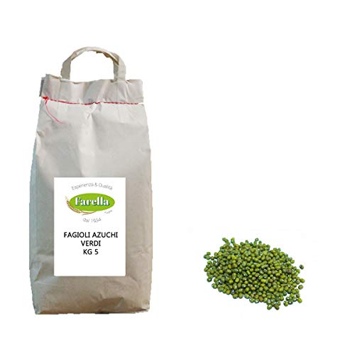 Fagioli Azuchi Verdi 5kg, Prodotto di alta qualità, legumi secchi