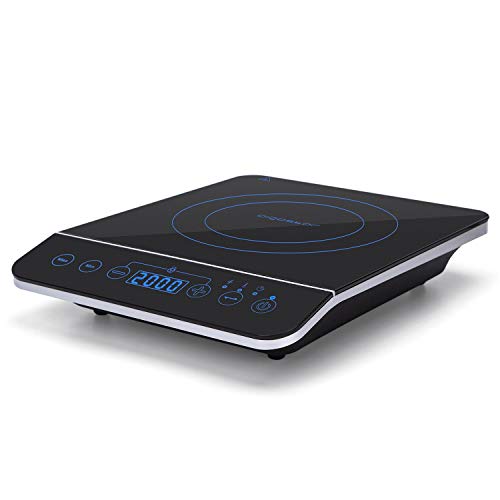 Aigostar BlueFire – piastra a induzione portatile, piano cottura portatile con pannello touch. Fornello a induzione elettrico Fino a 240℃ e 2000W