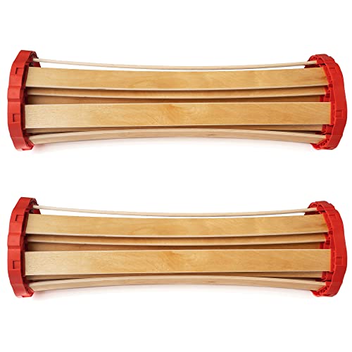 Rete avvolgibile Flex per letto – 18 doghe curve di betulla collegate con fasce in gomma, 160 x 200 cm (2 x 80 cm) Doghe in legno per tutti i materassi.