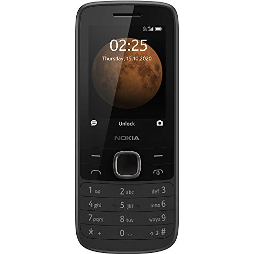 Nokia 225 - Telefono Cellulare 4G Dual Sim, Display 2.4' a Colori, Bluetooth, Fotocamera, Nero, [Italia]