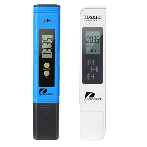 Misuratore PH TDS EC e Temperatura 4 in 1, qualità dell'Acqua (ATC) per Acqua Potabile/Piscina/Acquario/Piscina, Dispositivo di misurazione ad Alta precisione e Display LCD（Blu）