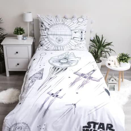 Jerry Fabrics F - Parure da letto - Star Wars - 2 pezzi - Bambino - Copripiumino - Reversibile - 140 x 200 - Federa - 70 x 90 cm - 100% cotone