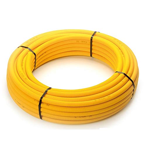 Tubo multistrato per GAS Ø 20 x 2 mm preisolato con guaina corrugata gialla - rotolo 50 metri