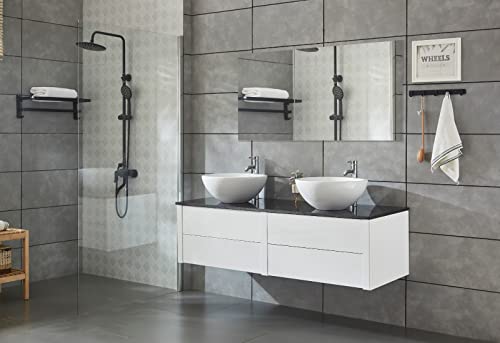 Mobile da bagno con lavabo specchio rubinetteria inclusa completo di tutto (MOBILE BAGNO JS 004)