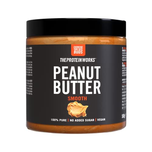 Burro di arachidi Cremoso | Peanut Butter naturale al 100% | Vegano | Senza zuccheri aggiunti, conservanti o olio di palma | Protien Works | 500g