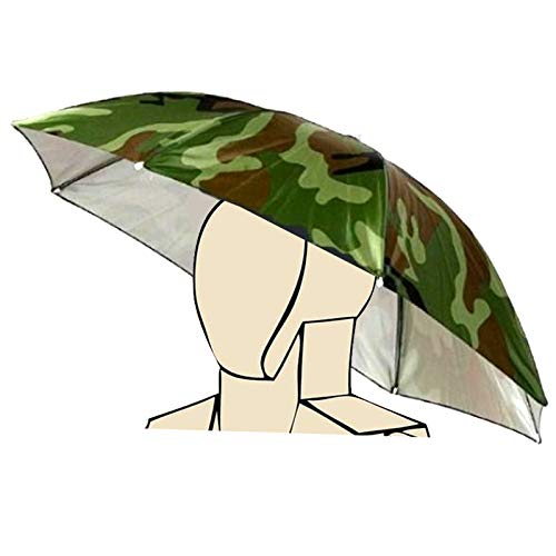 Cappello da pesca con ombrellone con motivo mimetico a fascia elastica, cappello da passeggio da giardinaggio con ombra, cappello da spiaggia