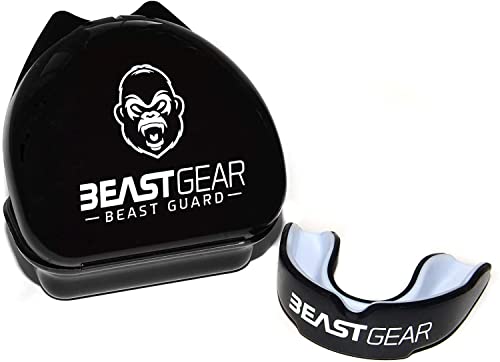 ﻿﻿Beast Gear Paradenti Boxe - Mouthguard Professionale per Rugby, Football Americano, Kick Boxing, Muay Thai, Karate e MMA - Protezioni per Pugilato
