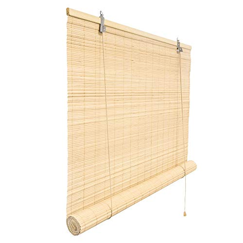 Victoria M. Tenda a Rullo in Bambù per Interni, Cortina di Bambù 80 x 160 cm, Natura, Tenda di Bambù