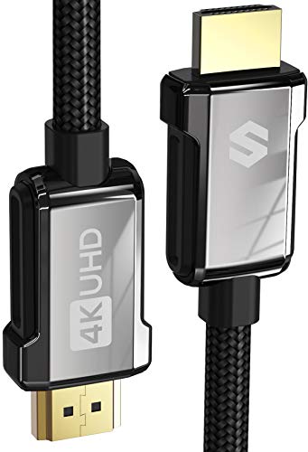 Silkland Cavo HDMI 4K/2M, Cavo HDMI 2.0 18Gbps Supporta ARC, 4K@60Hz, 2K@144Hz, HDR, 3D, Ethernet, Cavo HDMI Nylon Intrecciato per TV UHD, Soundbar, Monitor, Blu-ray, PS4/PS5, Xbox, Proiettore