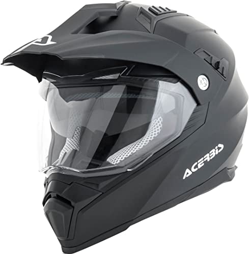 Acerbis 0022310.091.064 Casco Flip Fs-606 Nero 2, Helmet Uomo, M