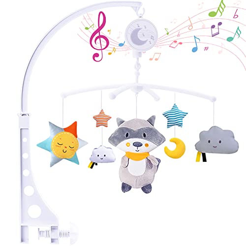 VIPNAJI Baby Mobile Giostra Musicale,Giostrina per Culla Neonato con Melodie,con Carillon e Graziosi Animali per Neonati e Bambini