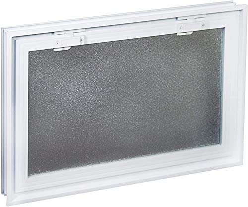 Finestra di ventilazione da inserire in una parete di vetromattoni o muratura | Dimensioni cm 57,9X38,4X8 | Unità di vendita 1 finestra