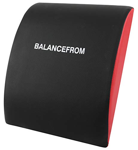 BalanceFrom Ab Mat Trainer Addominale Macchina Esercizio Crunch Roller Allenamento, Unisex - Adulto, Tappetino per il nucleo., nero/rosso