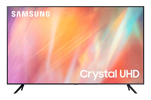 Samsung TV UE55AU7170UXZT, Smart TV 55' Serie AU7100, Modello AU7170, Crystal UHD 4K, Compatibile con Alexa, Grey, 2021, DVB-T2 [Efficienza energetica classe G]