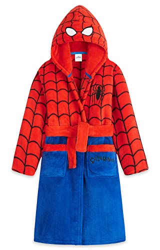 Marvel Vestaglia Bambino Spiderman - Vestaglia Invernale Pile Morbido (Rosso/Blu, 5-6 anni)