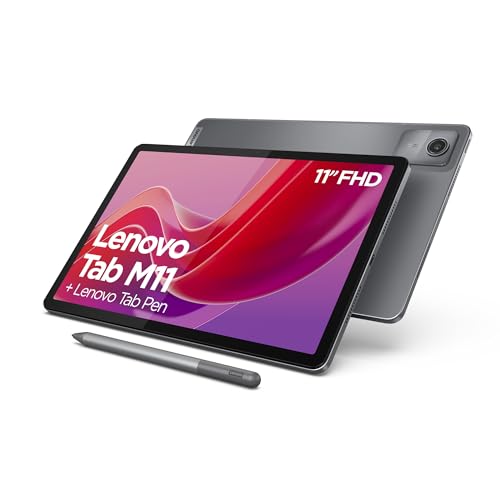 Lenovo Tab M11, Display 10.95' FullHD - (Processore MediaTek Helio G88, RAM 4GB, Memoria 128GB, WiFi 5, Tablet Android 13) - Luna Grey, Esclusiva Amazon con Alimentatore