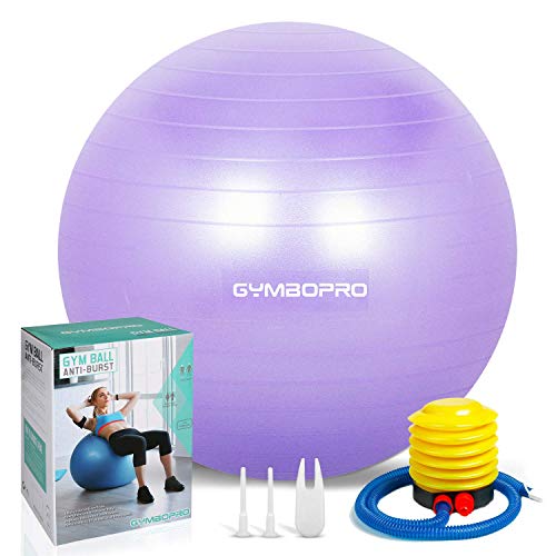 Palla da ginnastica/Palla Fitness,yoga palla equilibrio per fitness pilates palestra di yoga(55 cm,Viola)