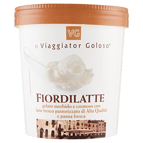 il Viaggiator Goloso Gelato Morbido e Cremoso Gusto Fiordilatte, 850ml (Surgelato)