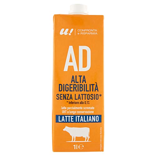 Unes Val d' Alpe Latte Parzialmente Scremato Uht a Lunga Conservazione alta Digeribilità senza Lattosio, 1L