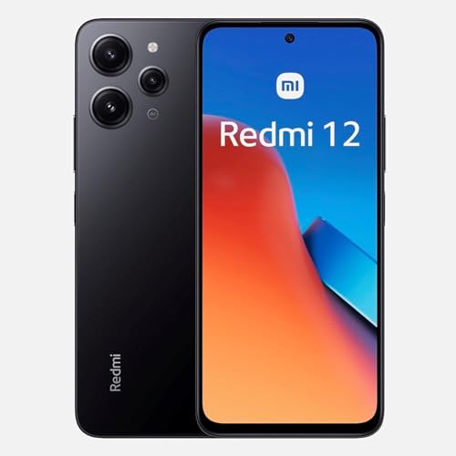 Xiaomi Redmi 12 Smartphone, processore MediaTek G88, fotocamera principale da 50MP, display FHD+ da 90Hz, batteria da 5000mAh (8+128GB nero) (M19A)